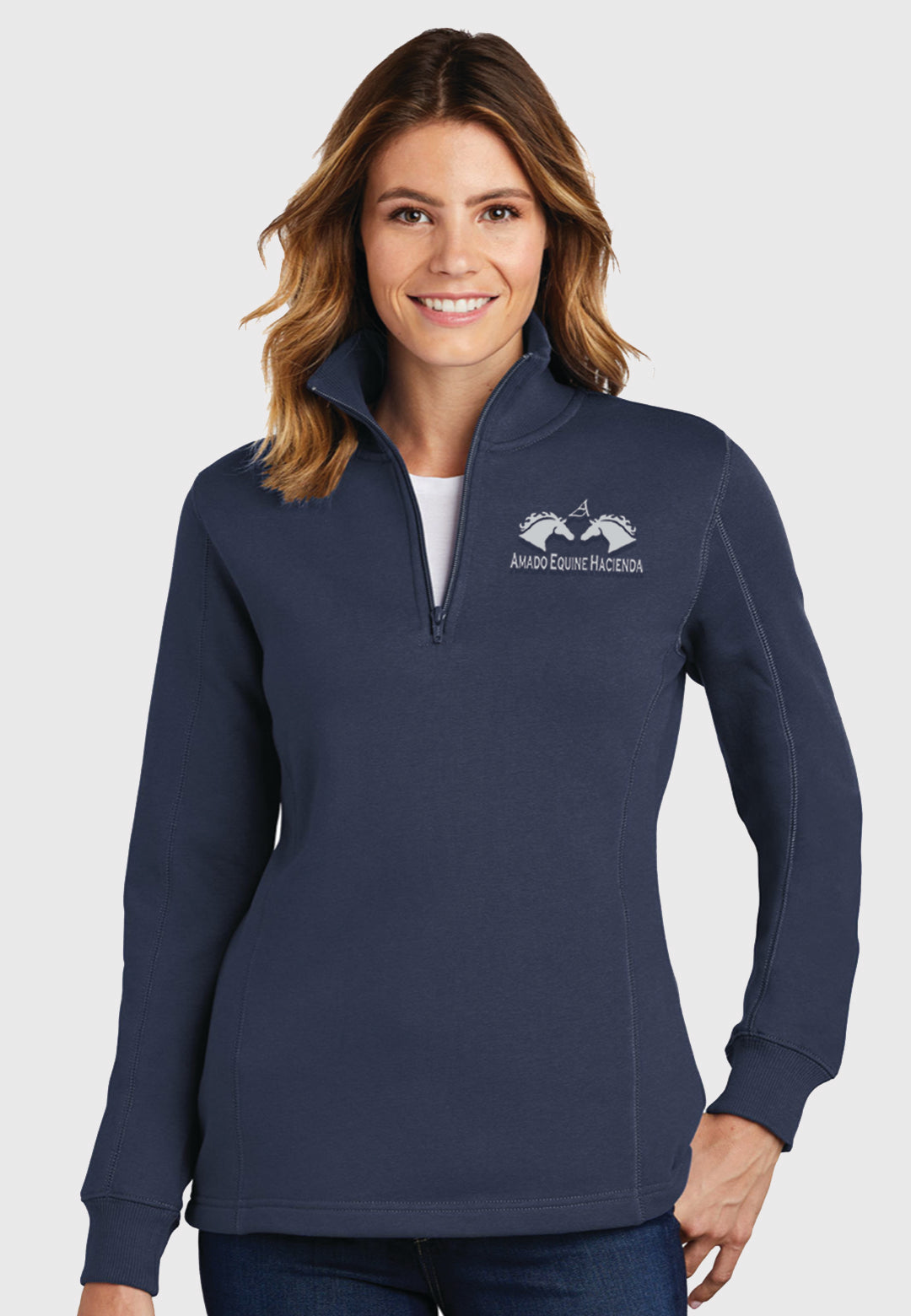 Amado Equine Hacienda SportTek® 1/4Zip Sweatshirt Ladies/Mens Size