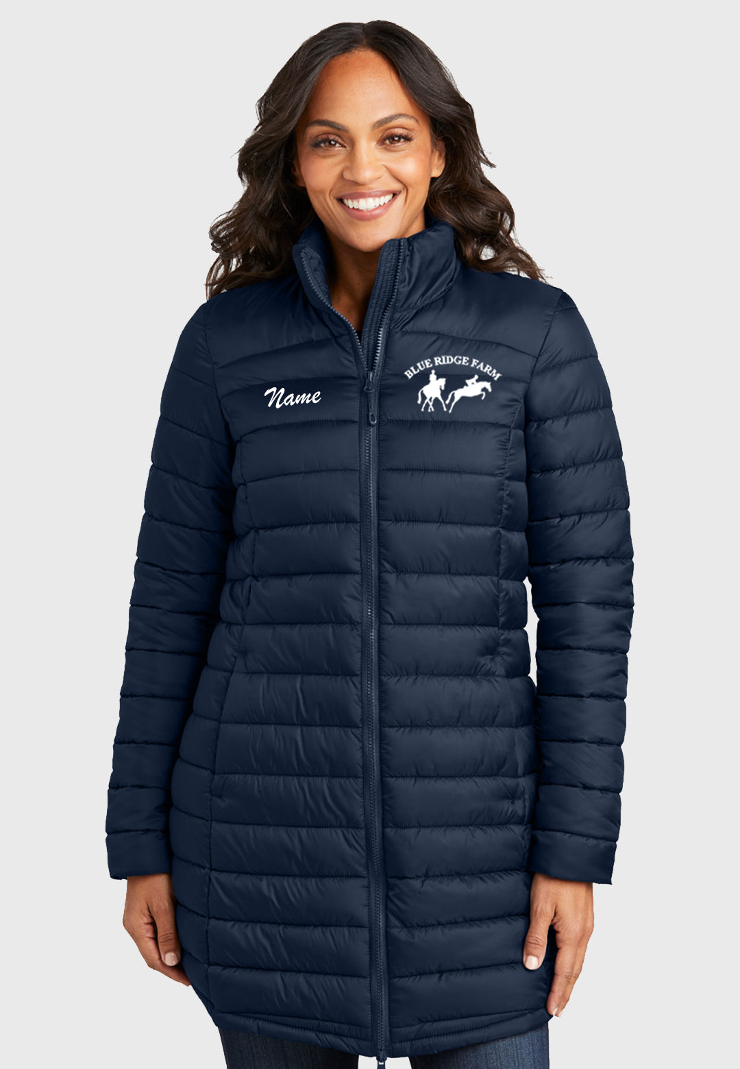 Blue Ridge Farm Port Authority® Ladies Horizon Puffy Long Jacket It's