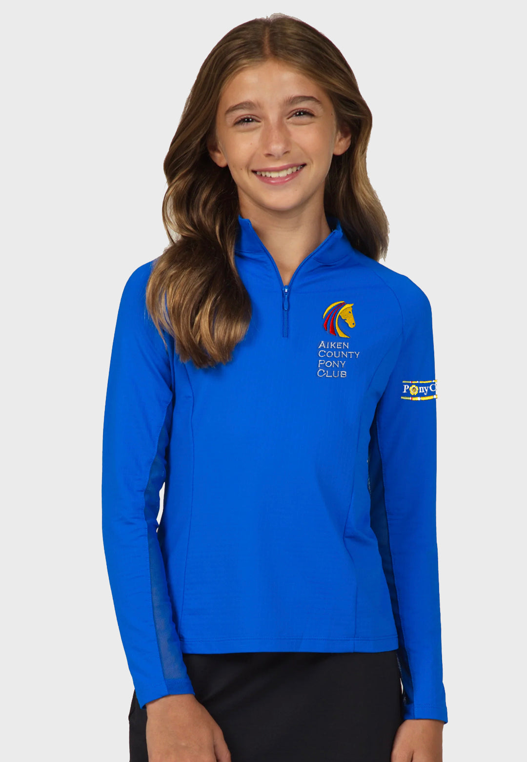 Aiken County Pony Club IBKÜL Ladies + Girls Long Sleeve Zip Mock Neck