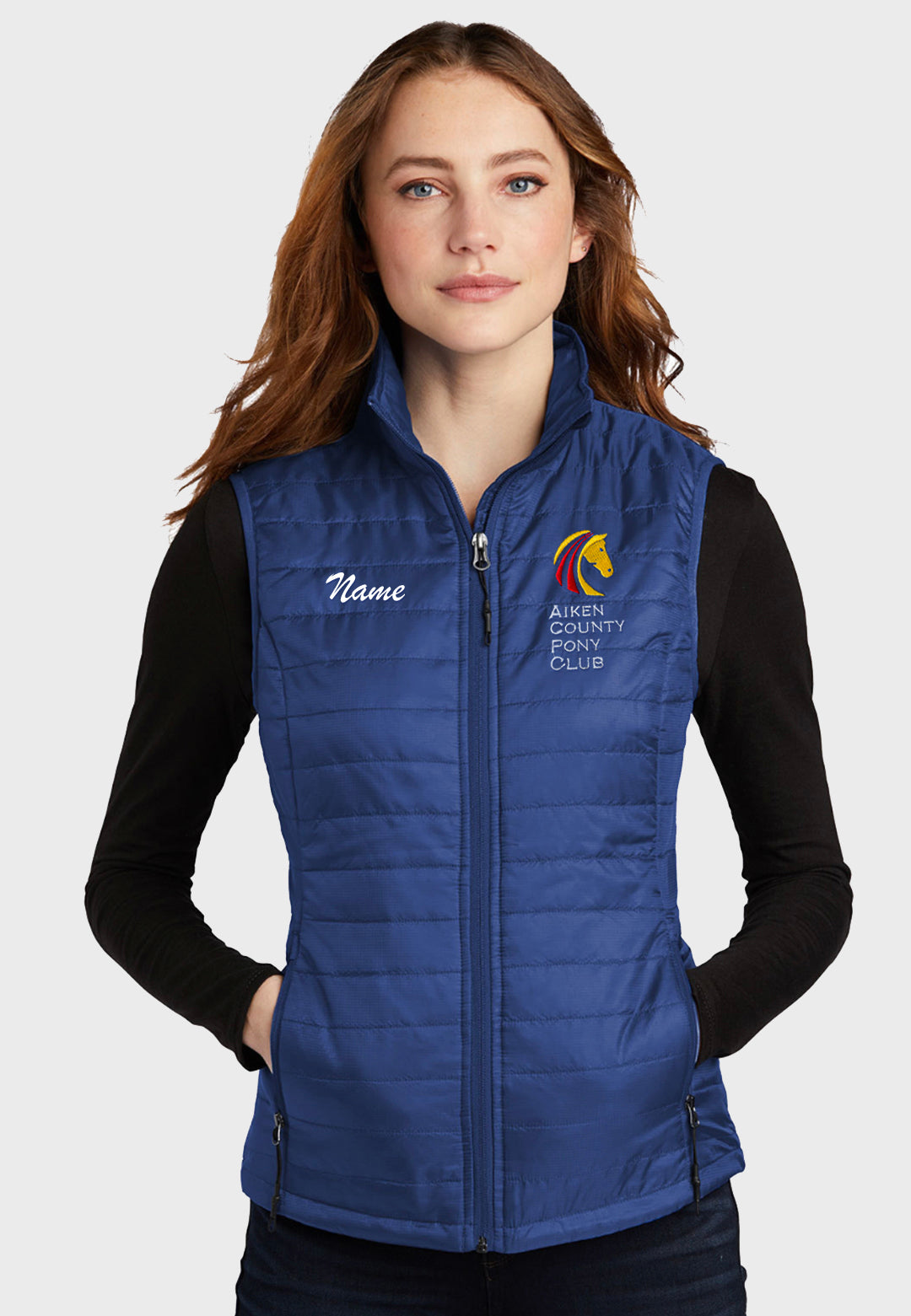 Aiken County Pony Club Port Authority® Packable Down Vest, Ladies + Mens Sizing