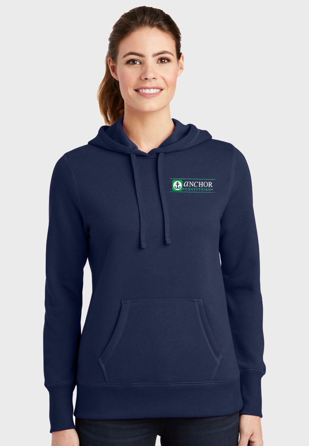Anchor Equestrian Sport-Tek®  Navy Hooded Sweatshirt - Adult + Youth Sizes
