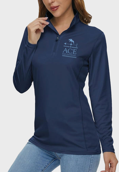 Ace Equestrian MAGCOMSEN Women's Long Sleeve 1/4 Zip Sunshirt, 3 Color Options