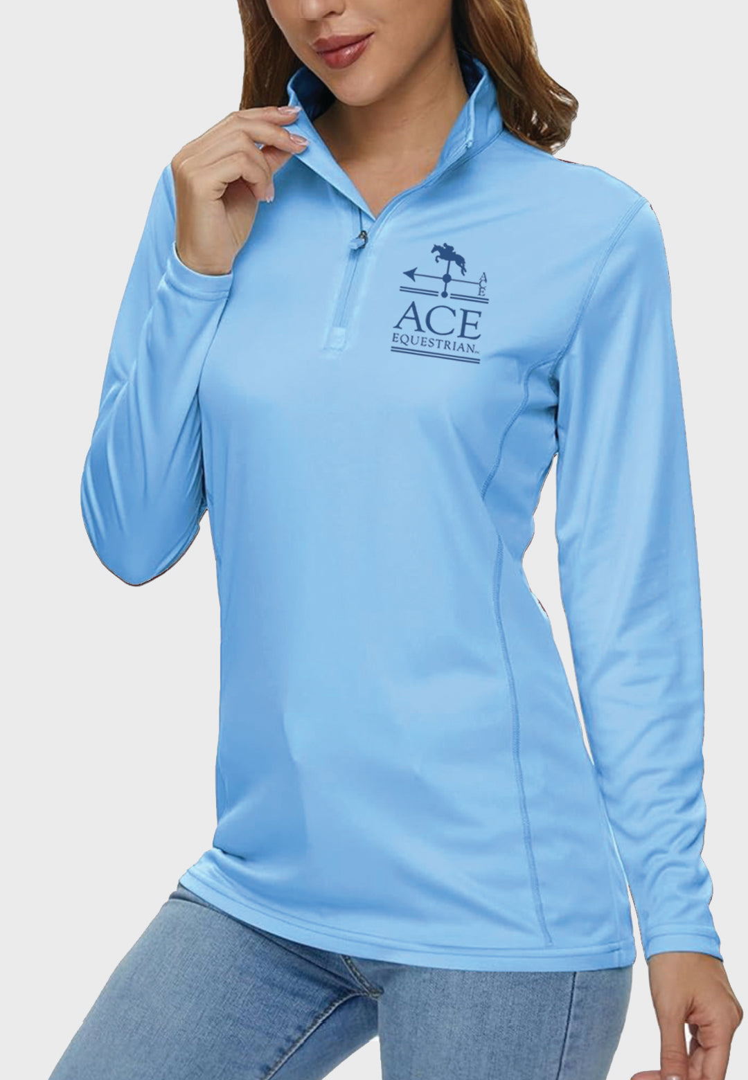 Ace Equestrian MAGCOMSEN Women's Long Sleeve 1/4 Zip Sunshirt, 3 Color Options