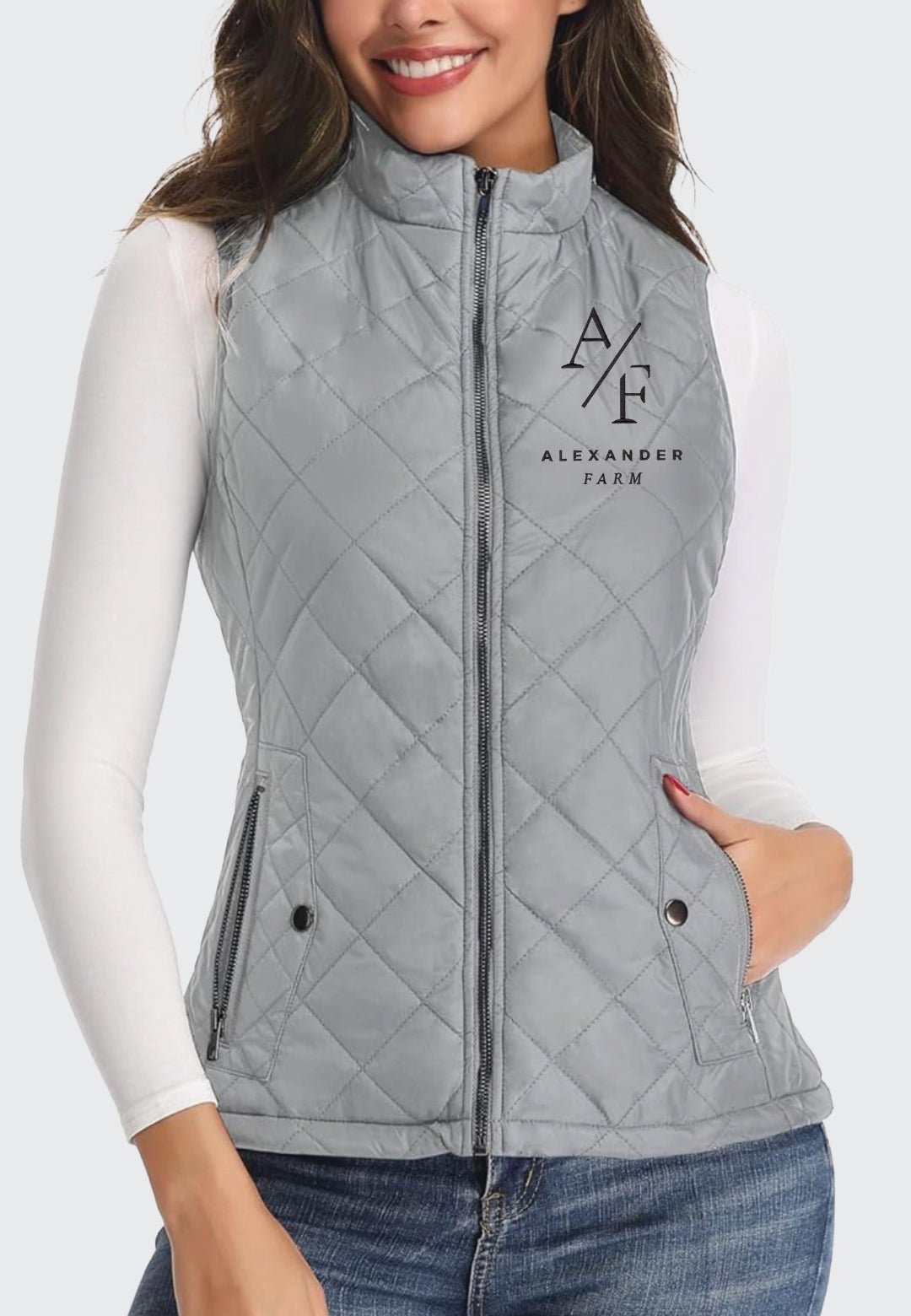 Alexander Farm LONGKING Ladies Lightweight Quilted Vest, 2 Color Options