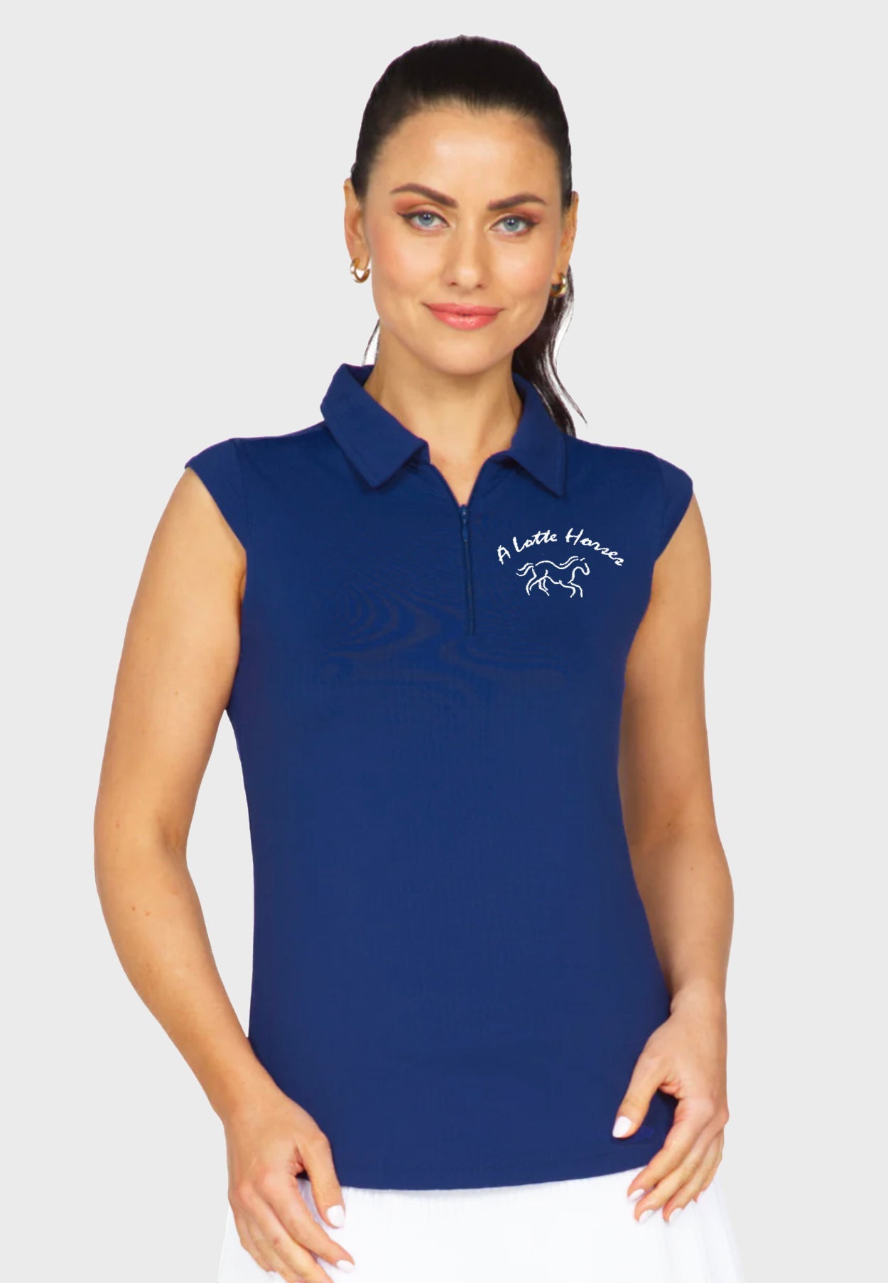 A Lotte Horses IBKÜL's Ladies Sleeveless Polo - Navy