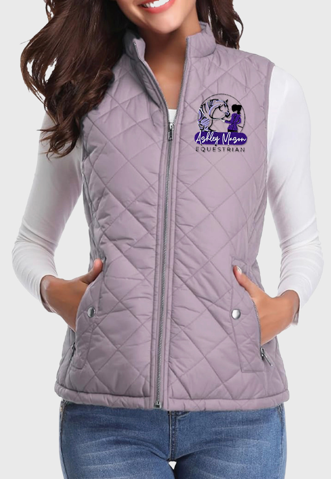 Ashley Mason Equestrian Fuinloth Women's Quilted Vest, 2 Color Options