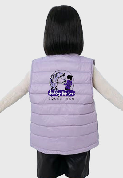 Ashley Mason Equestrian Happy Cherry Kids Puffer Down Vest