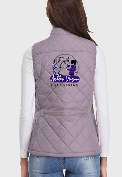 Ashley Mason Equestrian Fuinloth Women's Quilted Vest, 2 Color Options