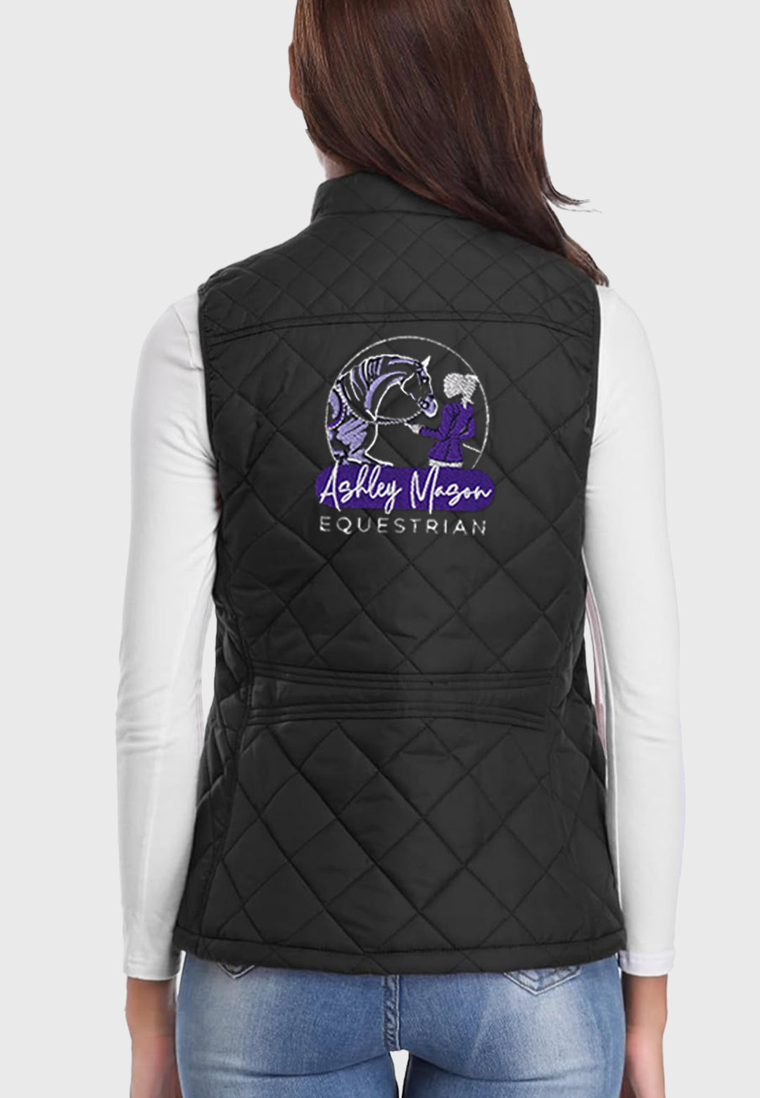 Ashley Mason Equestrian Fuinloth Women's Quilted Vest, 2 Color Options
