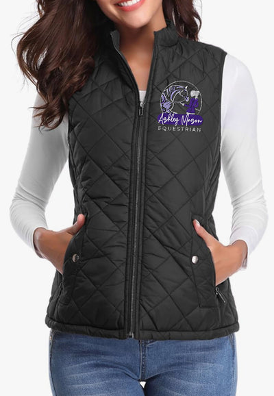 Ashley Mason Equestrian Fuinloth Women's Quilted Vest, 2 Color Options
