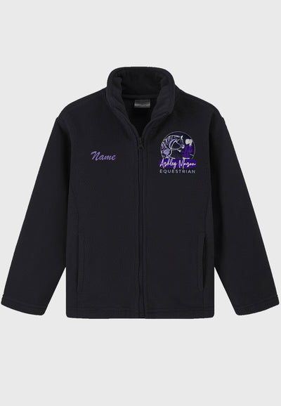 Ashley Mason Equestrian Noomelfish Girls Full Zip Soft Polar Fleece Jacket with Pockets, 2 Color Options