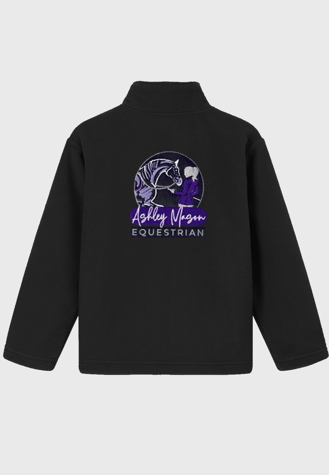 Ashley Mason Equestrian Noomelfish Girls Full Zip Soft Polar Fleece Jacket with Pockets, 2 Color Options