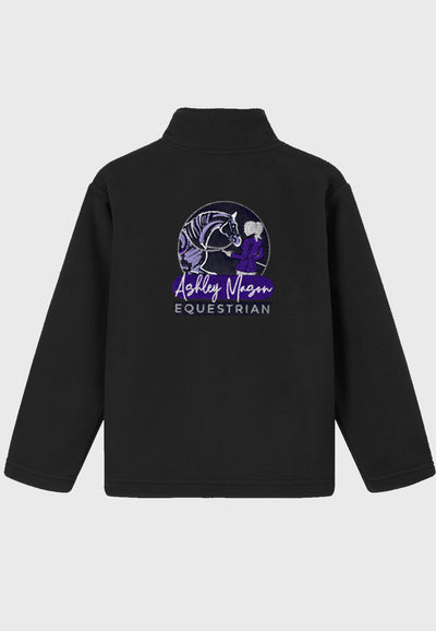Ashley Mason Equestrian Noomelfish Girls Full Zip Soft Polar Fleece Jacket with Pockets, 2 Color Options