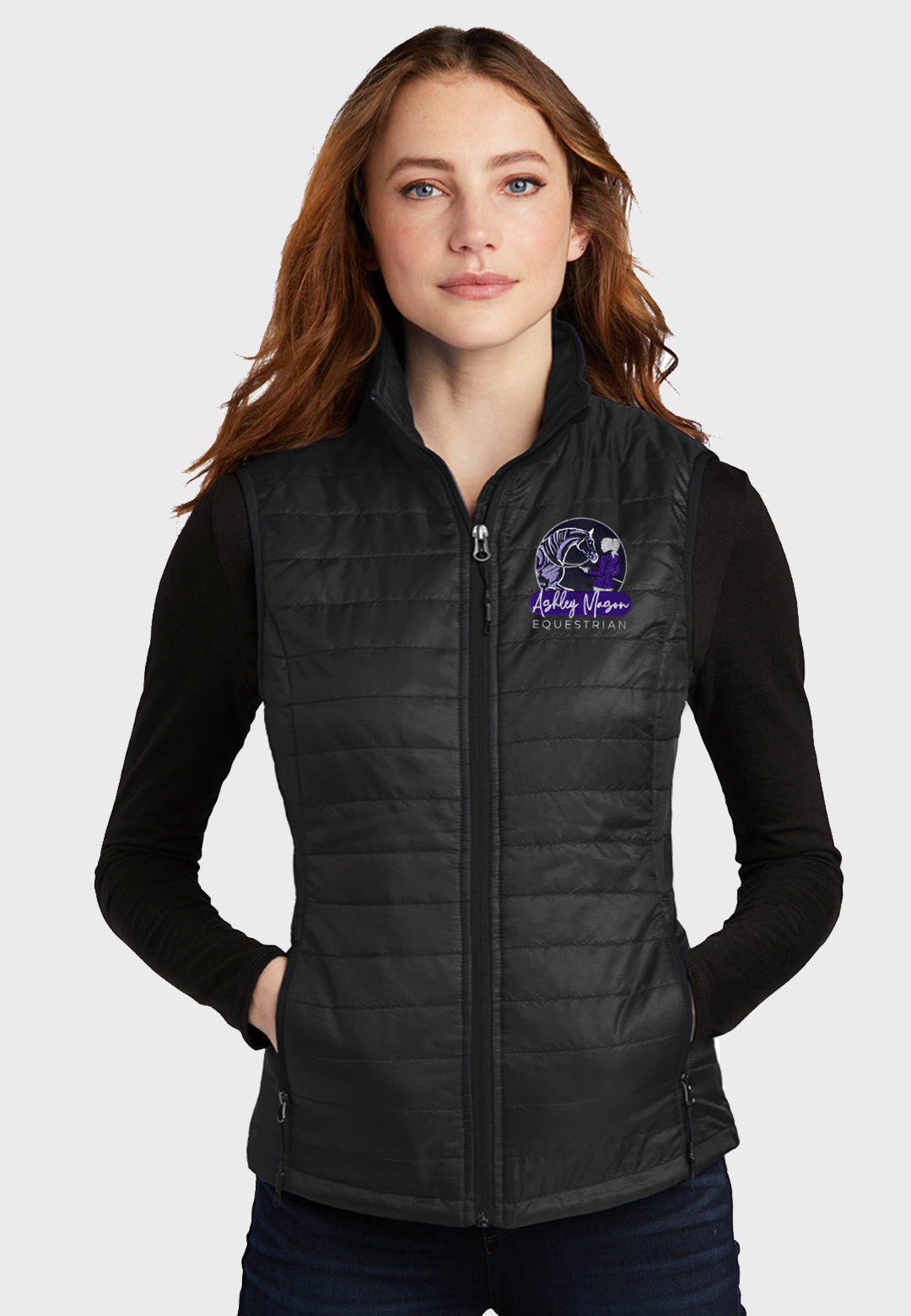 Ashley Mason Equestrian Port Authority® Packable Puffy Vest - Ladies/Mens Styles, 2 Color Options