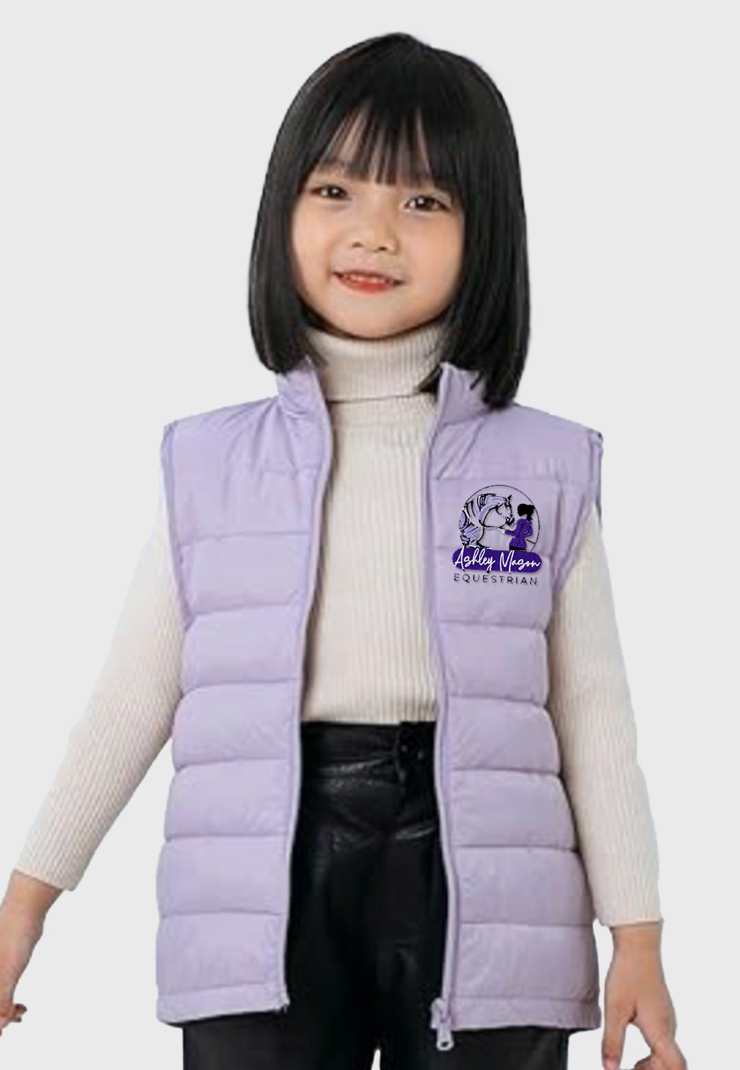 Ashley Mason Equestrian Happy Cherry Kids Puffer Down Vest