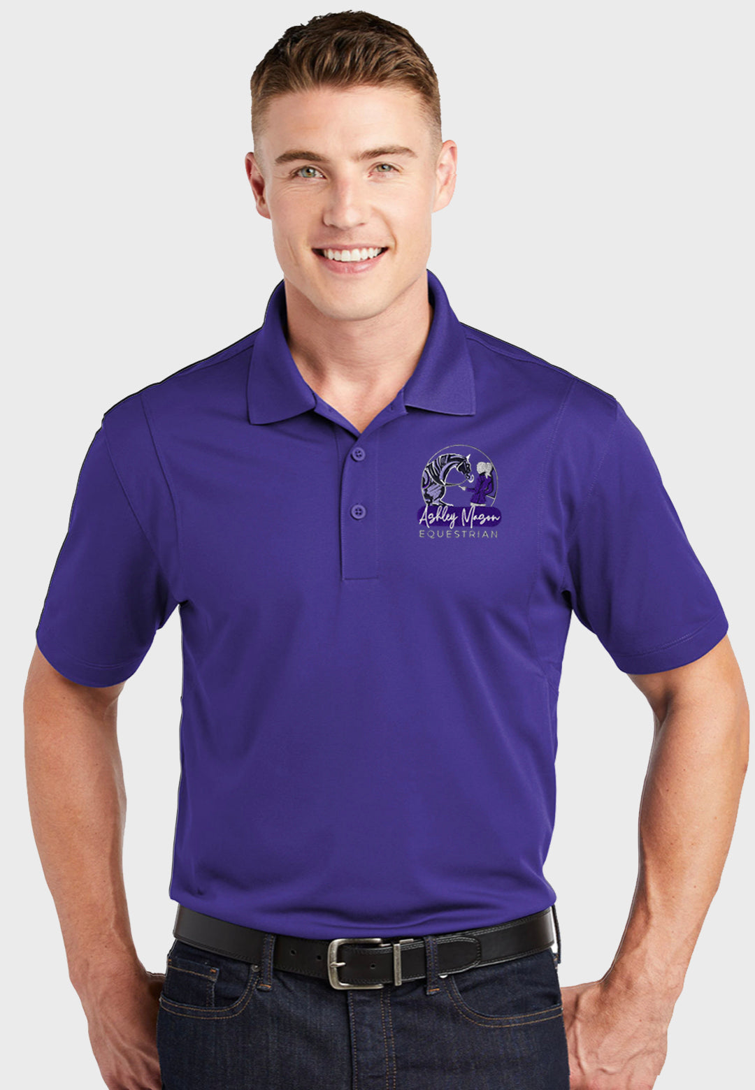 Ashley Mason Equestrian Sport-Tek® Ladies Sport-Wick® Polo - Ladies + Mens Sizes, 2 Color Options