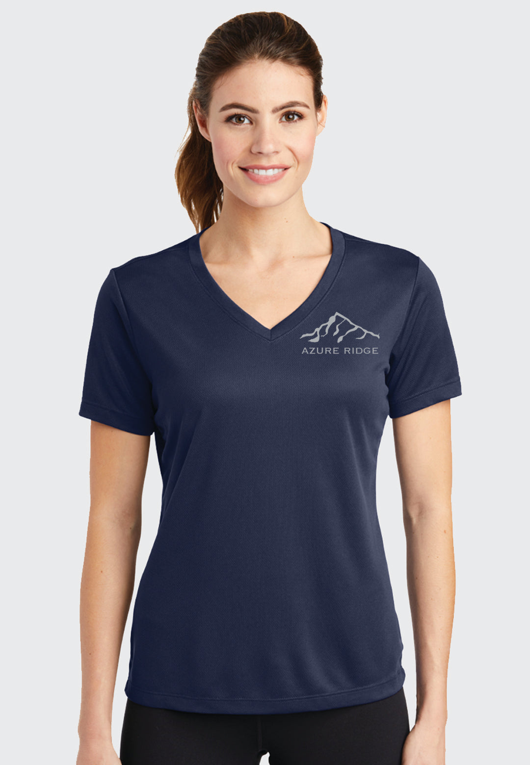 Azure Ridge Sport-Tek® PosiCharge® Ladies RacerMesh® V-Neck Tee, 3 Color Options