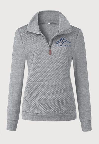 Azure Ridge BTFBM Ladies Quilted 1/4 Zip Sweatshirt, 2 Color Options