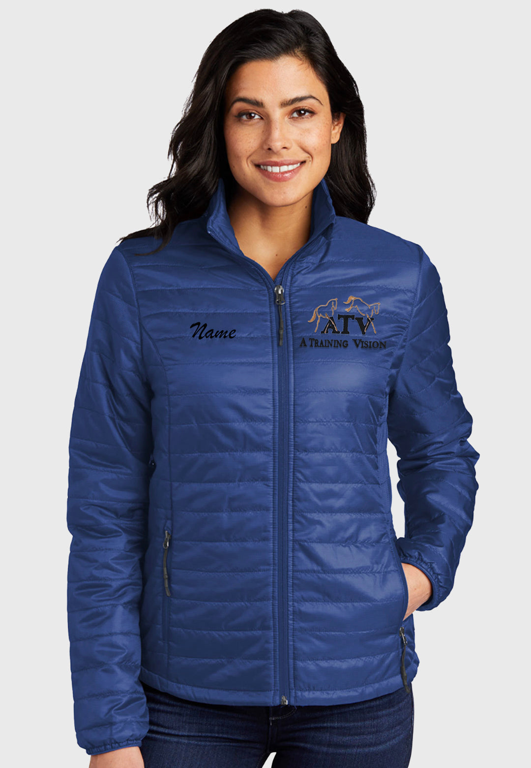 A training Vision Port Authority® Packable Puffy Jacket - Ladies + Mens Sizes