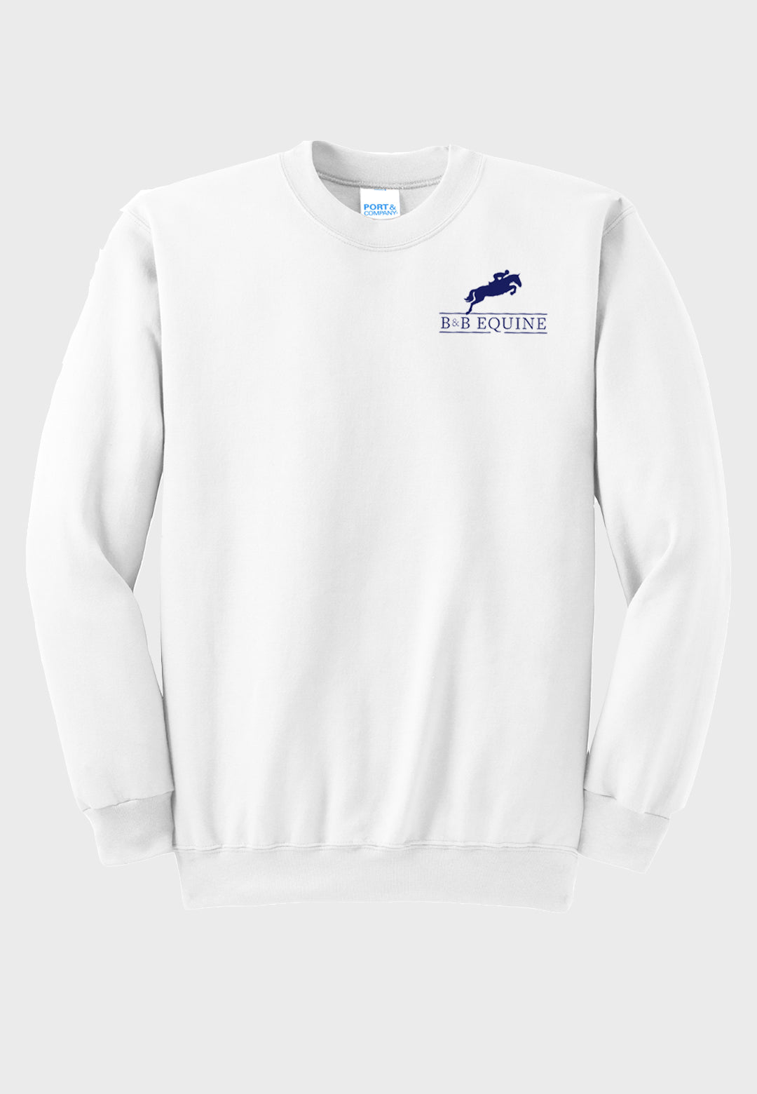 B & B Equine Port & Company® Essential Fleece Crewneck Sweatshirt - Adult (unisex)/Youth Sizes, 2 Color Options