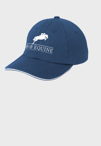 B & B Equine Port Authority® Sandwich Bill Cap with Striped Closure - 2 Color options