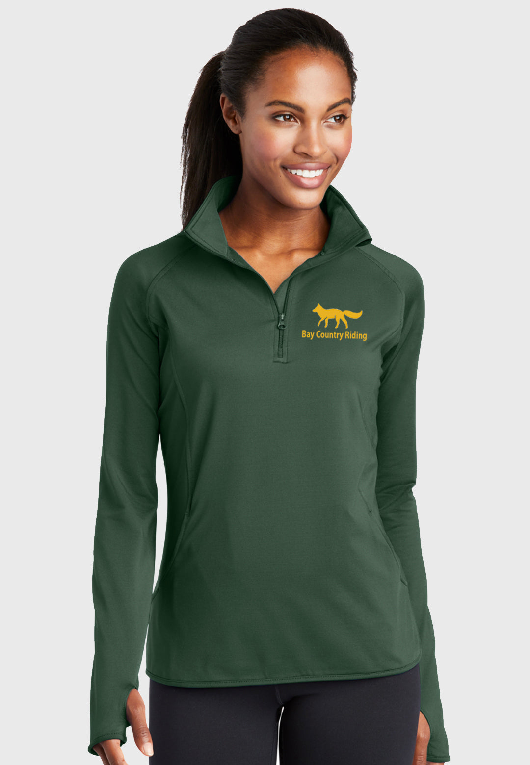 Bay Country Riding Sport-Tek® Sport-Wick® Stretch 1/2-Zip Pullover, Ladies + Mens Sizes