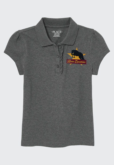 Barre Equestrian The Children's Place Girls' Short Sleeve Ruffle Pique Polo, 2 Color Options