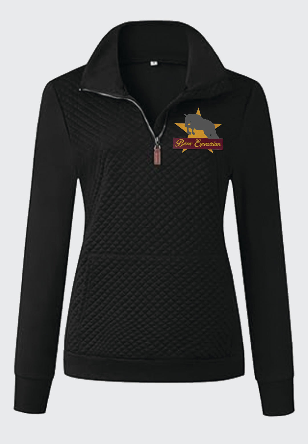 Barre Equestrian BTFBM Ladies Quilted 1/4 Zip Sweatshirt, 3 Color Options