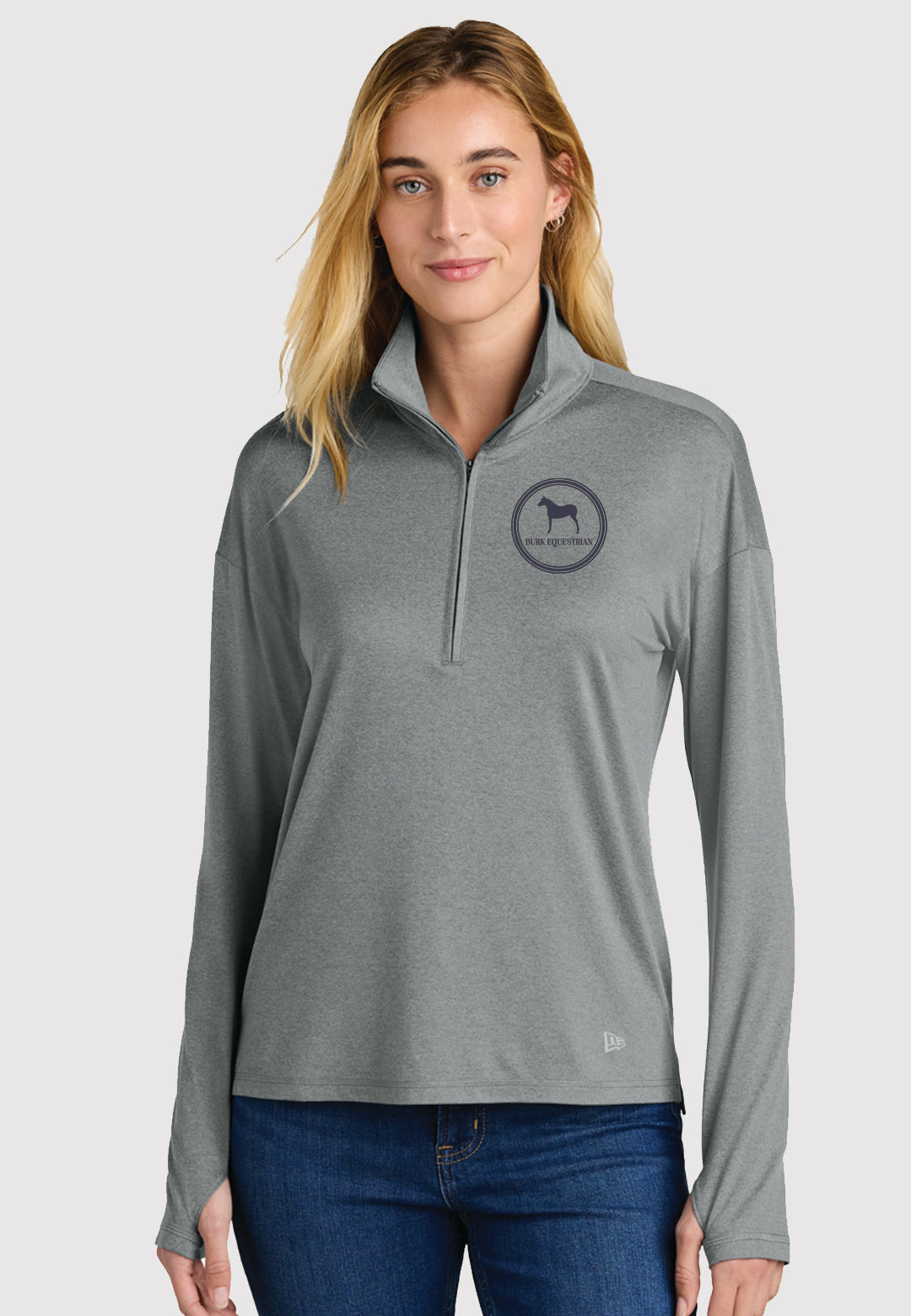 Burk Equestrian New Era® Women’s Power 1/2-Zip, 2 Color options