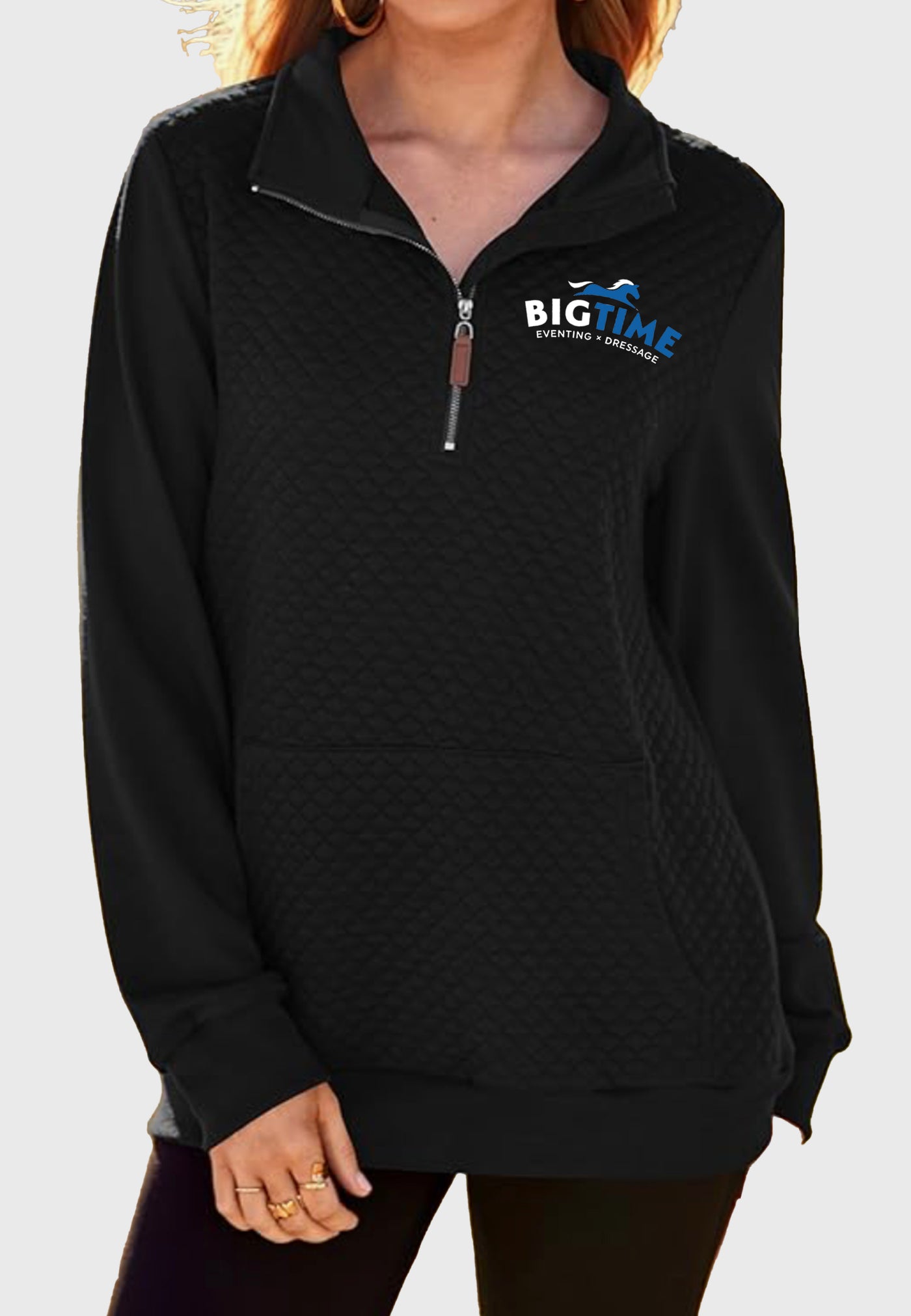 Bigtime Eventing BTFBM Ladies Quilted 1/4 Zip Sweatshirt, 3 color Options