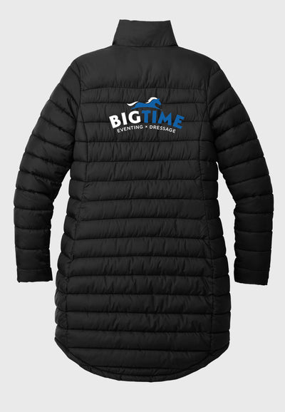 Bigtime Eventing Port Authority® Ladies Horizon Black Puffy Long Jacket