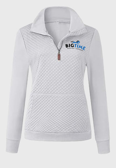 Bigtime Eventing BTFBM Ladies Quilted 1/4 Zip Sweatshirt, 3 color Options