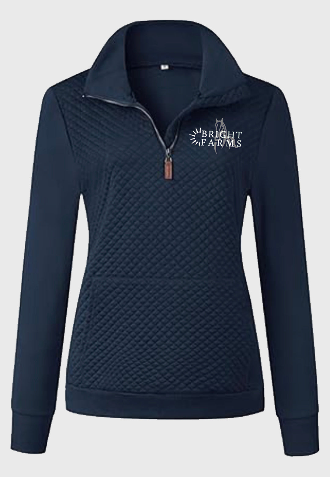 Bright Farms BTFBM Ladies Quilted 1/4 Zip Sweatshirt, 2 Color Options