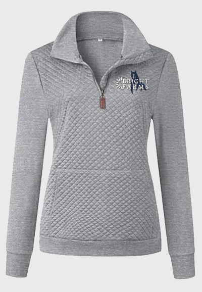 Bright Farms BTFBM Ladies Quilted 1/4 Zip Sweatshirt, 2 Color Options