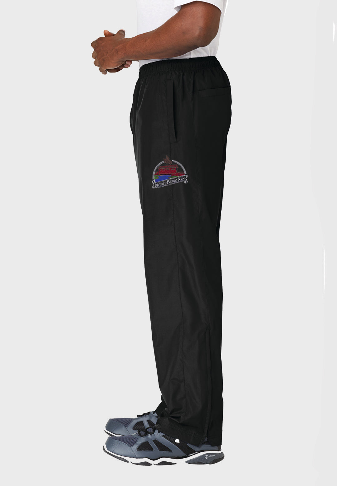 Covered Bridge Farm Sport-Tek® Black Pull-On Wind Pant (Unisex) - Adult + Youth sizes