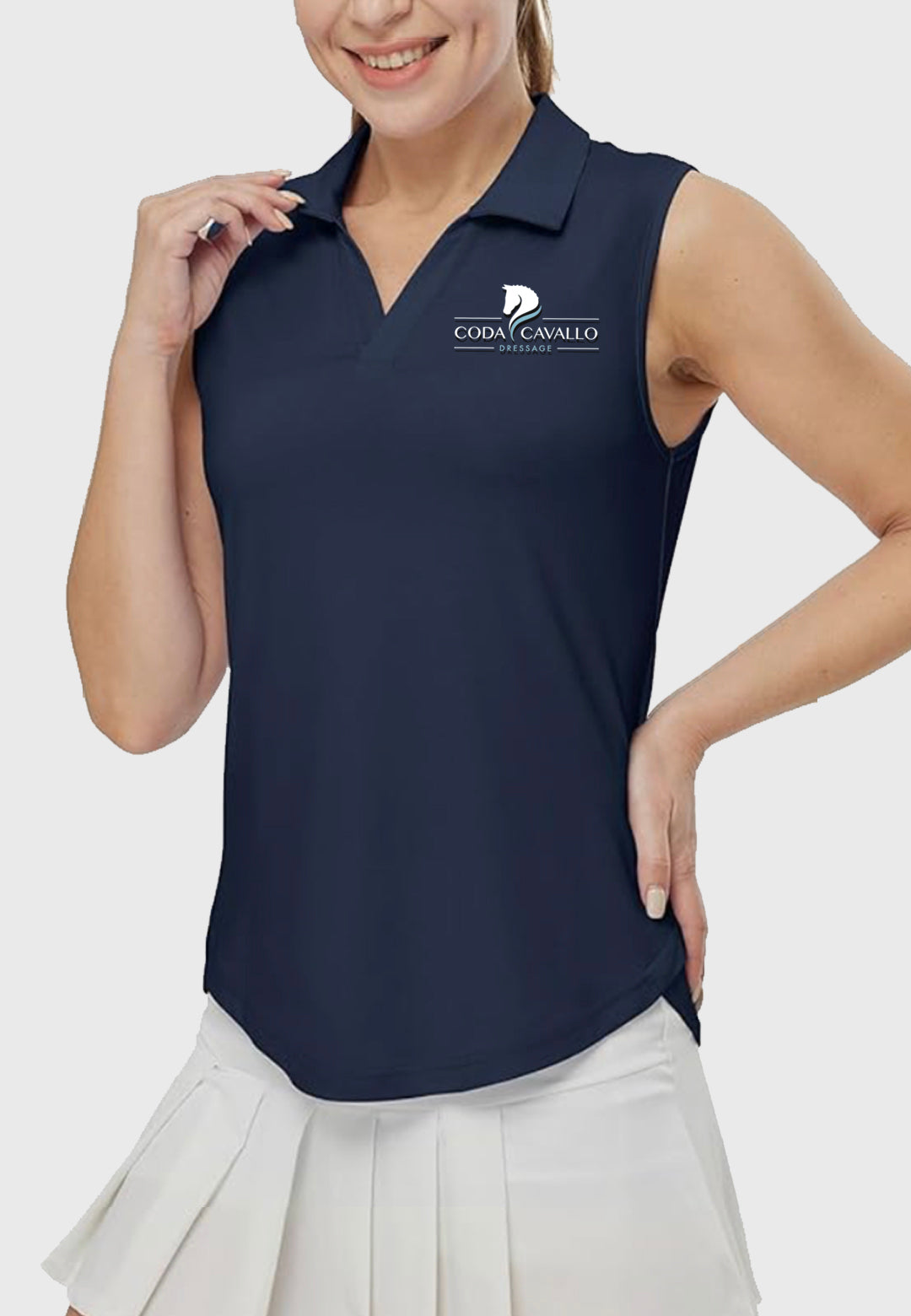 Coda Cavallo Dressage BGOWATU Women's Sleeveless Collared Shirt