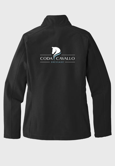 Coda Cavallo Dressage Port Authority® Core Black Soft Shell Jacket - Men's + Ladies Sizes