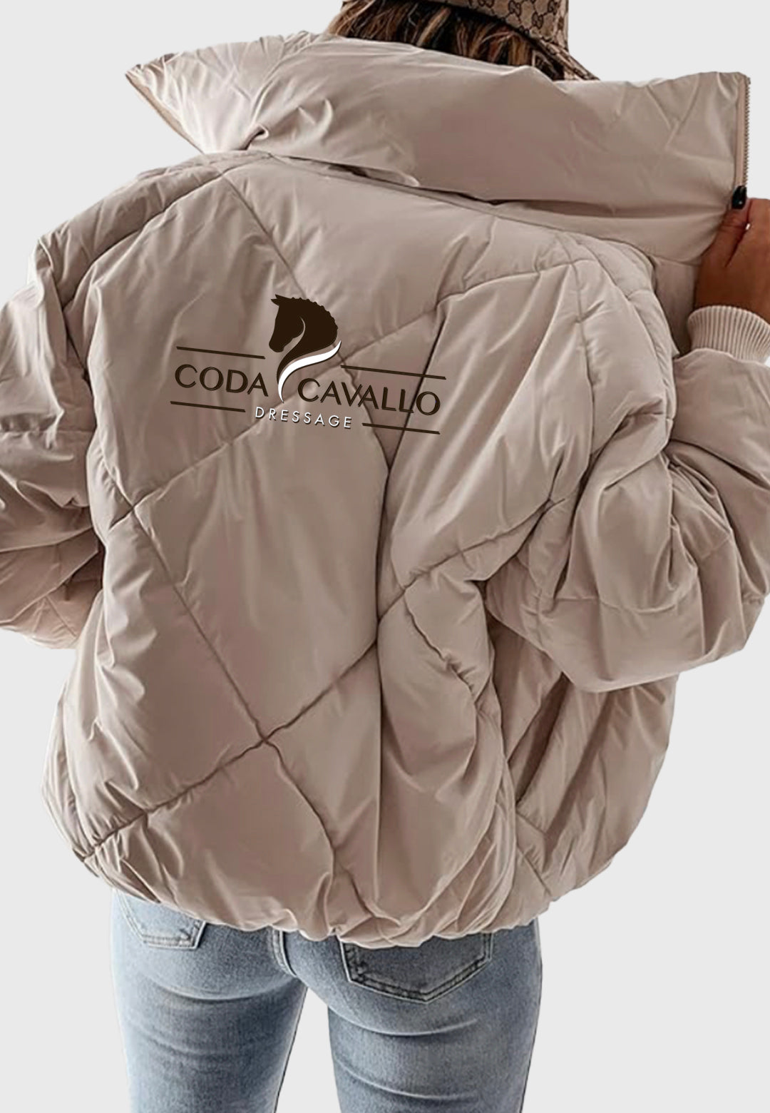 Coda Cavallo Dressage WOMENS QUILTED CROPPED PUFFER JACKET, 2 Color Options