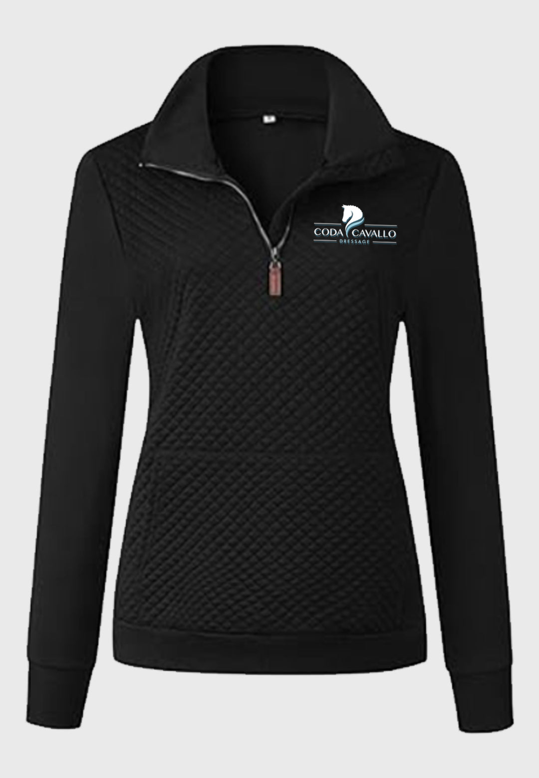 Coda Cavallo Dressage BTFBM Ladies Quilted 1/4 Zip Sweatshirt