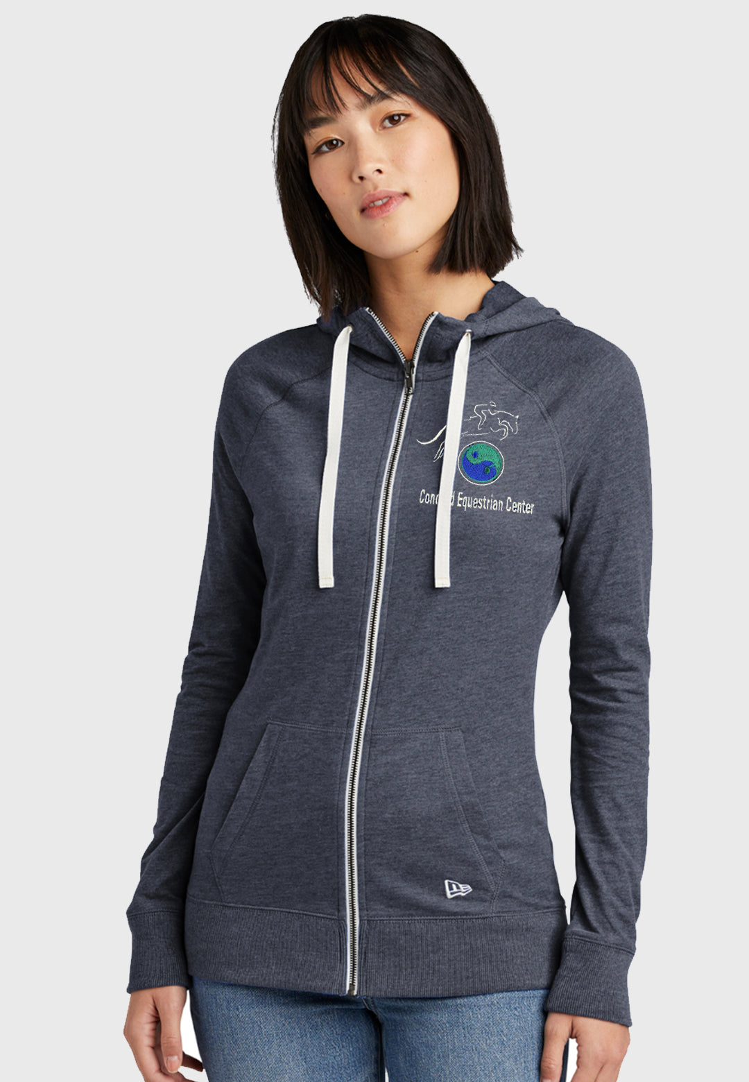 Concord Equestrian Center New Era® Women's Sueded Cotton Blend Full-Zip Hoodie