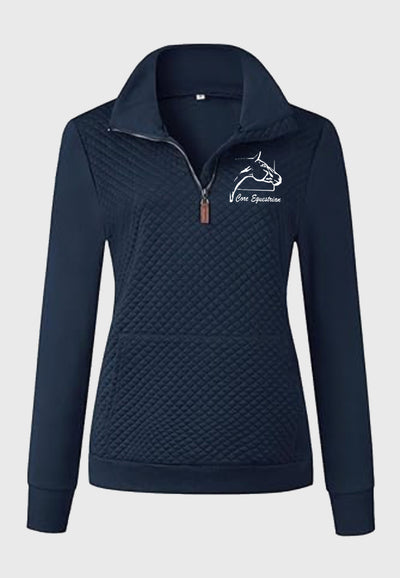 Core Equestrian Quilted Lightweight 1/2 Zip Long Sleeve, 3 Color Options