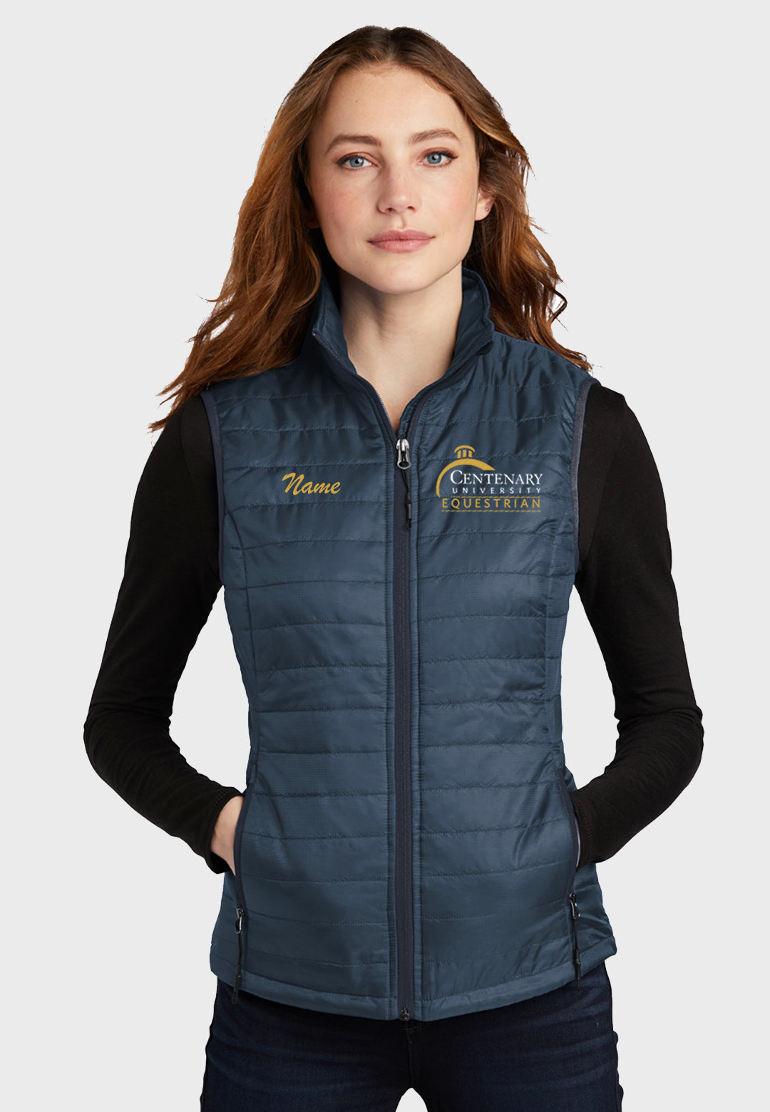 Centenary University Equestrian Port Authority® Packable Puffy Vest - Ladies/Mens Styles