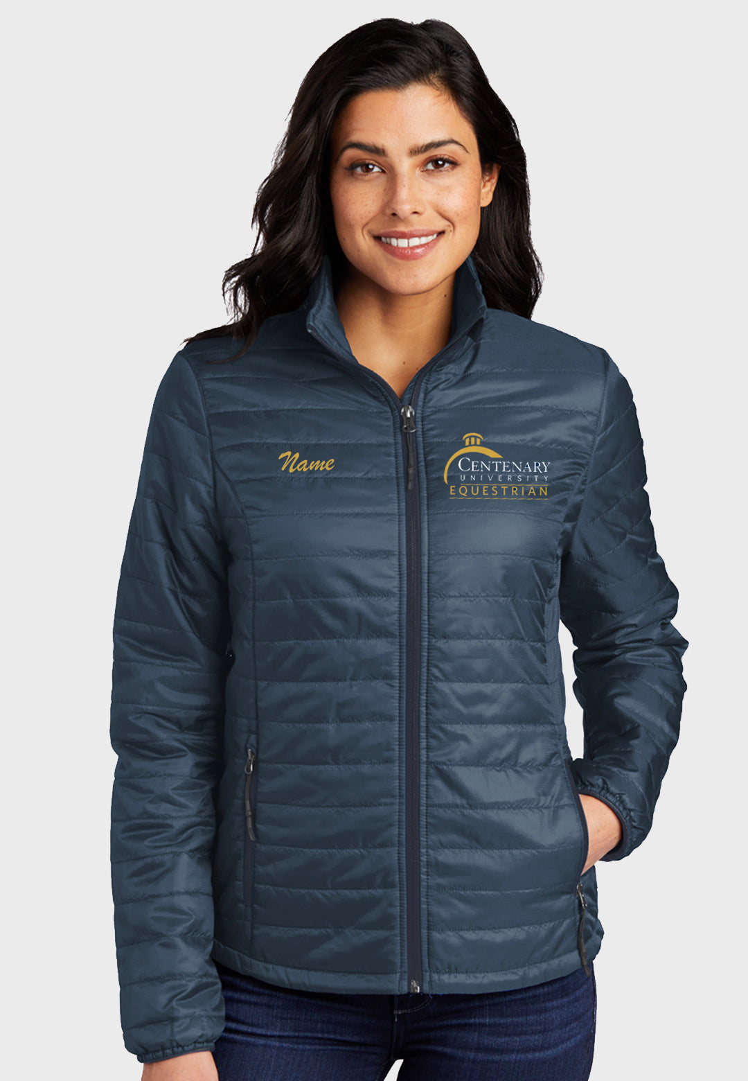 Centenary University Equestrian Port Authority® Packable Down Jacket - Ladies + mens Sizes