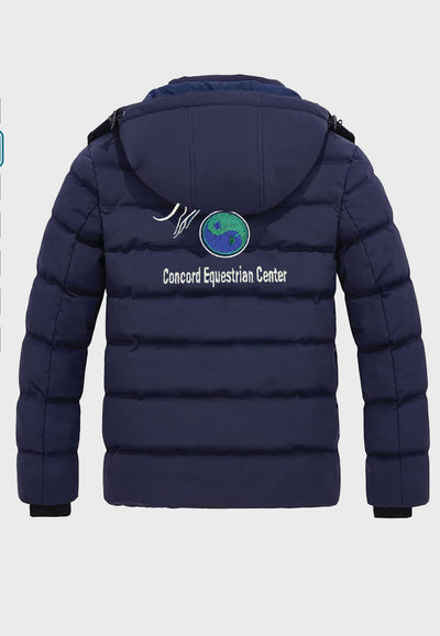 Concord Equestrian Center Wantdo Mens Winter Jacket with Removable Hood