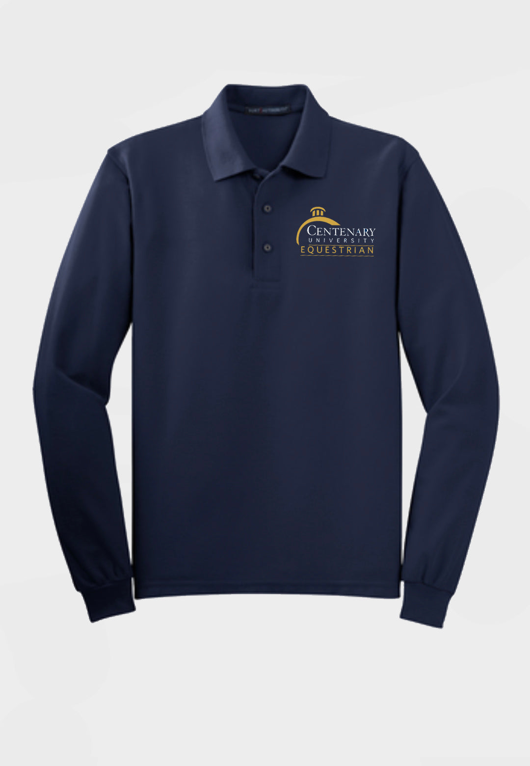 Centenary University Equestrian Port Authority® Silk Touch™ Long Sleeve Polo, Ladies + Mens Sizes