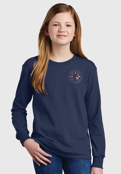 Compass Equestrian Port & Company® Core Cotton Tee, Youth + Adult Sizes,  2 Color Options