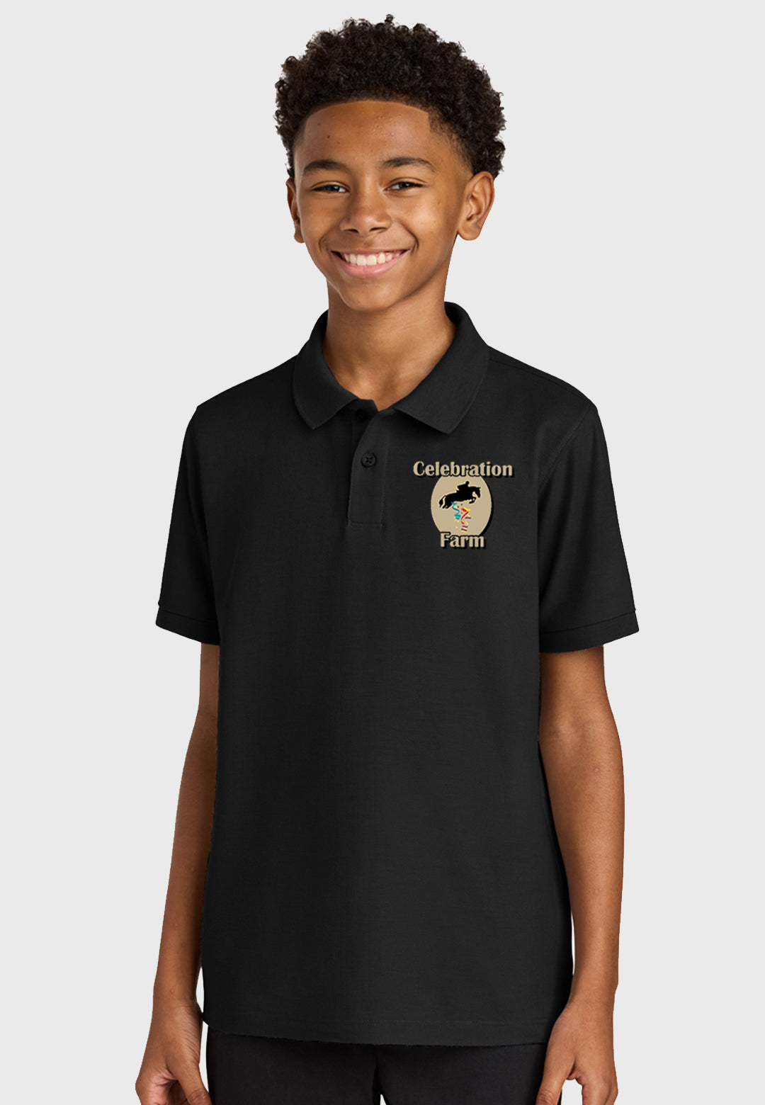 Celebration Farm Sport-Tek® Youth PosiCharge® RacerMesh® Polo