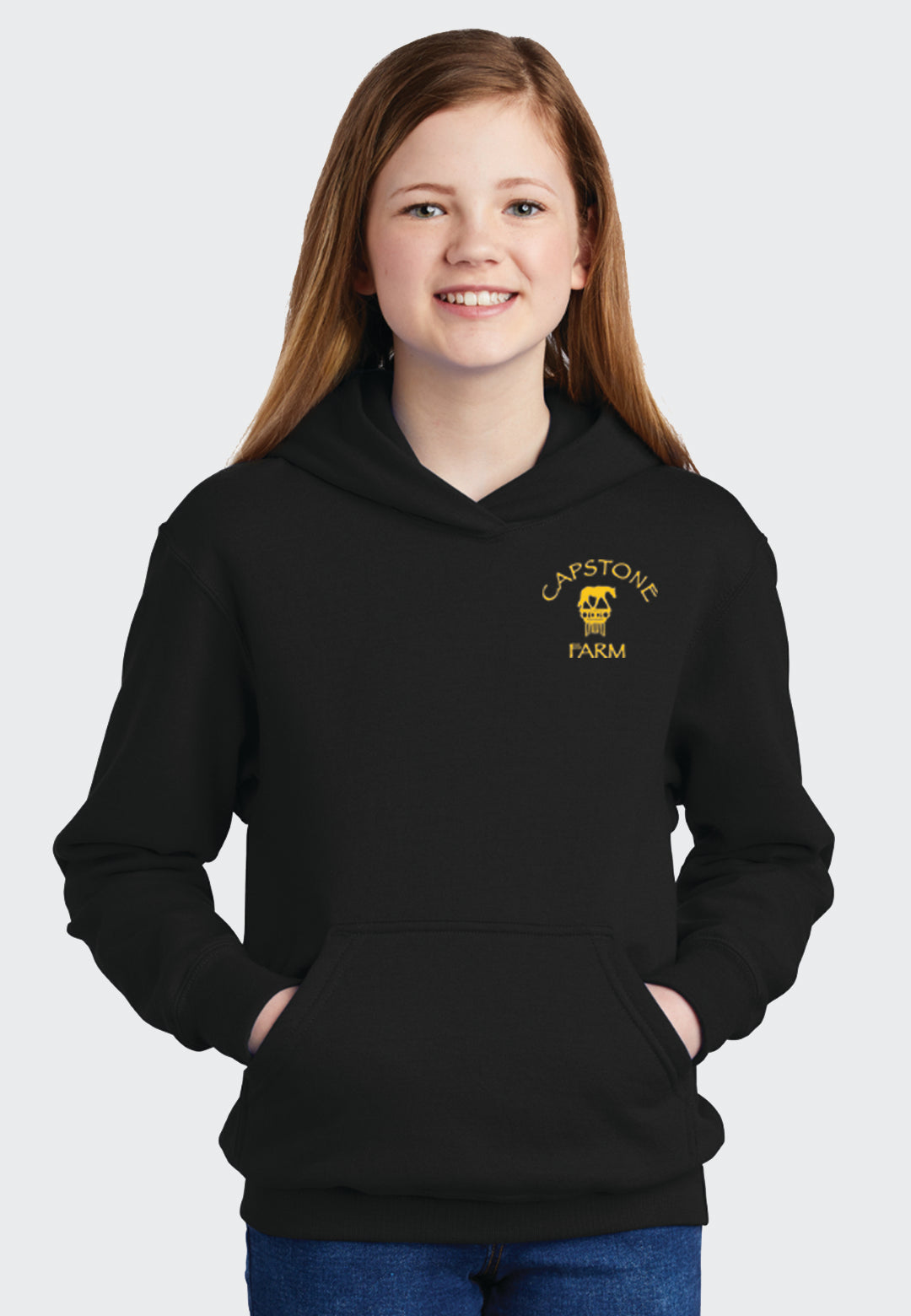 Capstone Farm Port & Company® Youth Core Fleece Pullover Hooded Sweatshirt