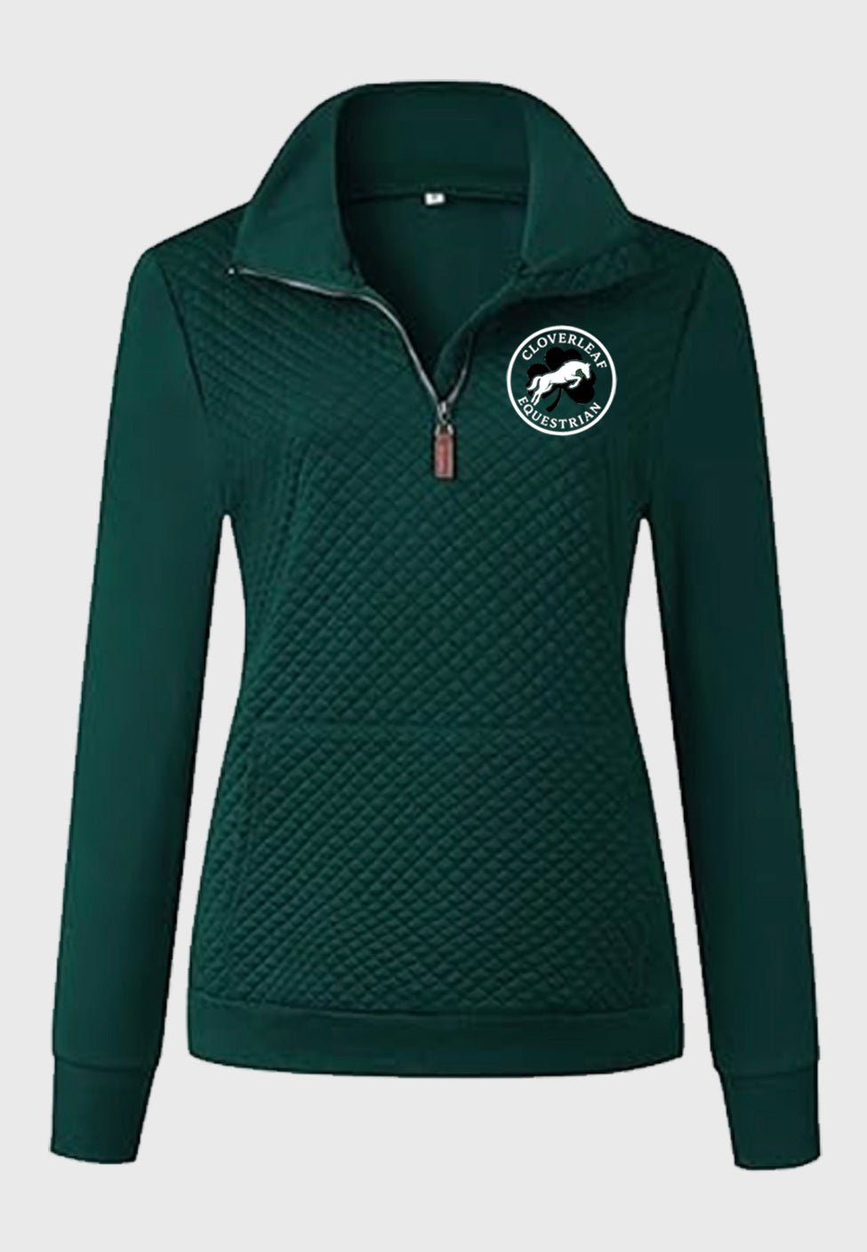 Cloverleaf Equestrian BTFBM Ladies Quilted 1/4 Zip Sweatshirt, 2 color Options