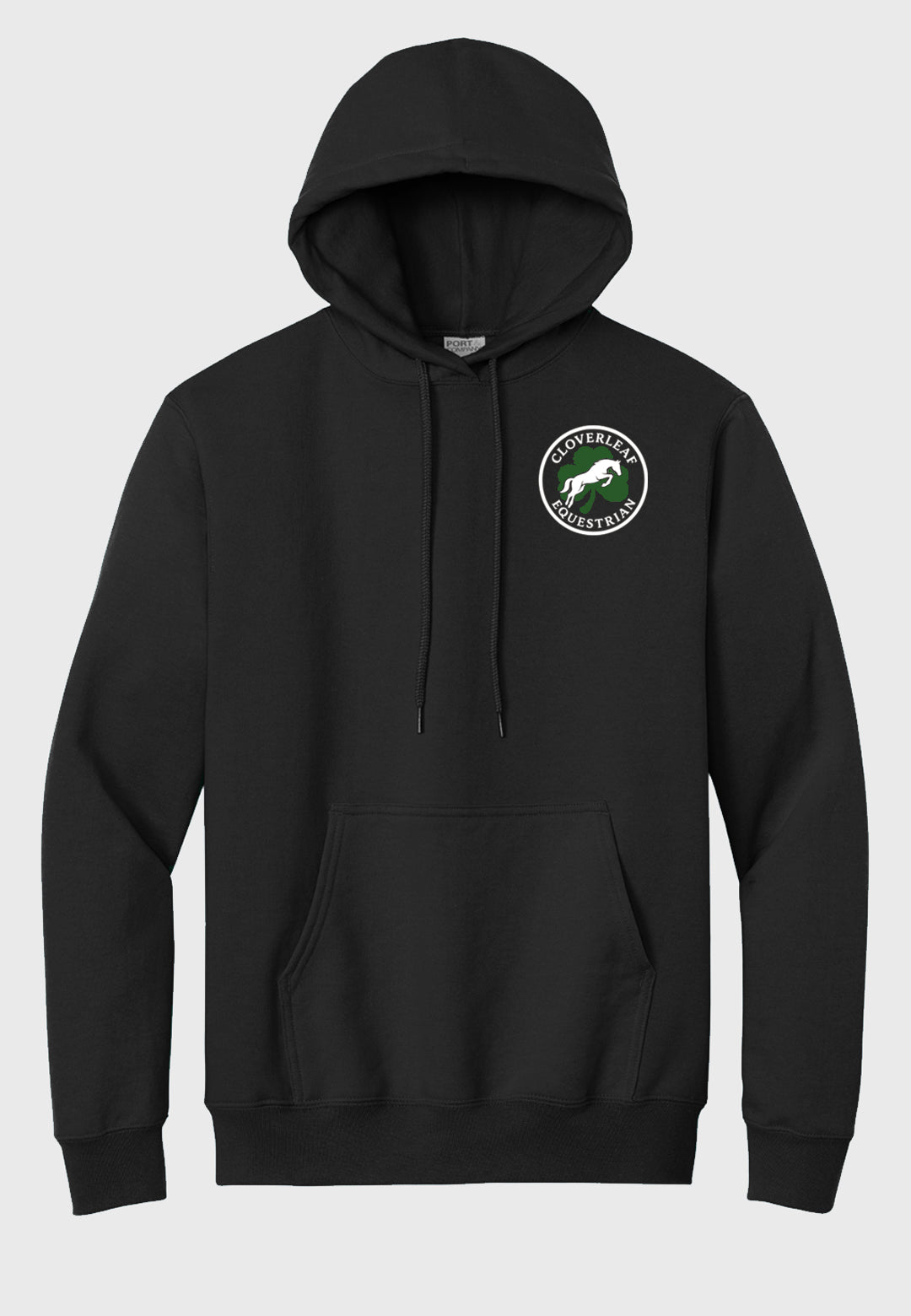 Cloverleaf Equestrian Port & Company® Essential Adult Fleece Pullover Hooded Sweatshirt, 2 Color Options